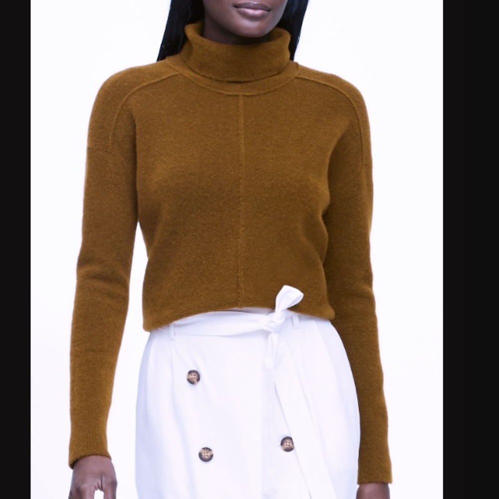Banana Republic merino wool funnel neck turtleneck